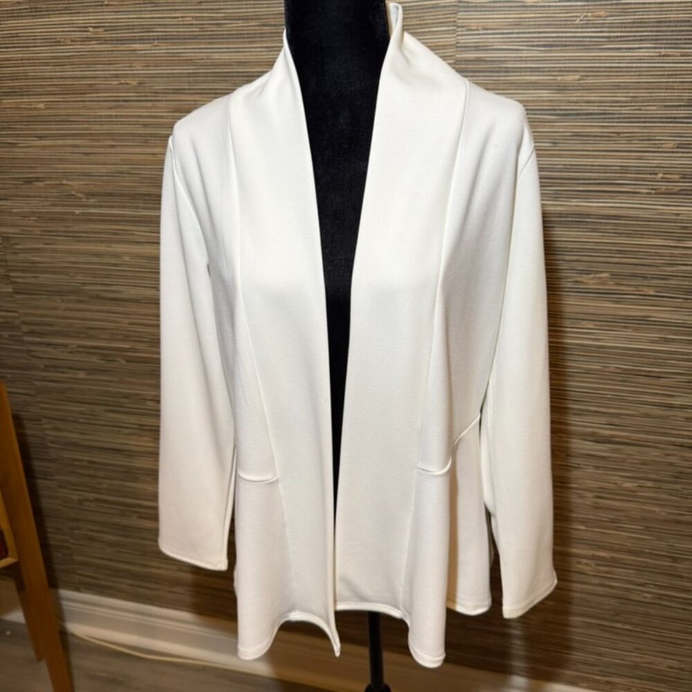 White Open Front Jacket